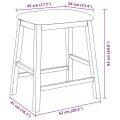 Chaises de bar avec coussins 2 pcs blanc bois massif d'hévéa