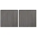 Panneaux muraux acoustiques 2pcs lattes 60,5x60cm placage chêne