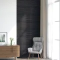 Panneaux muraux acoustiques 8pcs lattes 60,5x60cm placage chêne