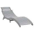 Chaises longues lot de 2 gris 184x55x64 cm bois massif acacia