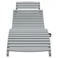 Chaises longues lot de 2 gris 184x55x64 cm bois massif acacia