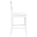 VidaXL Tabourets de bar 2 pcs blanc bois massif d'hévéa