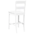 VidaXL Tabourets de bar 2 pcs blanc bois massif d'hévéa
