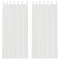 Rideaux en voile avec passe-tringles 2 pcs blanc