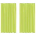 Rideaux en voile avec passants 2 pcs vert pomme