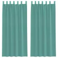 Rideaux en voile avec passe-tringles 2 pcs turquoise