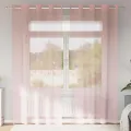 Rideaux en voile avec œillets 2 pcs rose 140x245 cm