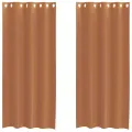 Rideaux en voile avec œillets 2 pcs terre cuite