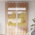 Rideaux en voile avec œillets 2 pcs terre cuite
