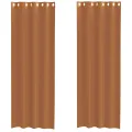Rideaux en voile avec œillets 2 pcs terre cuite