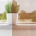 Rideaux en voile avec œillets 2 pcs terre cuite