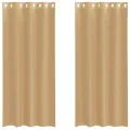 Rideaux en voile avec œillets 2 pcs sable