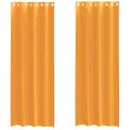 Rideaux en voile avec œillets 2 pcs orange 140x260 cm