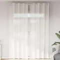 Rideaux en voile avec œillets 2 pcs blanc