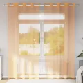 Rideaux en voile avec œillets 2 pcs orange 140x225 cm