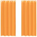 Rideaux en voile avec œillets 2 pcs orange 140x225 cm