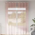 Rideaux en voile avec œillets 2 pcs rose clair 140x260 cm