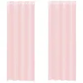 Rideaux en voile avec œillets 2 pcs rose clair 140x260 cm