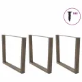 Pieds de table à manger forme de V 3 pcs 100x(72-73,3) cm acier