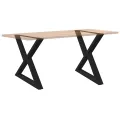 Pieds de table à manger 2 pcs noir 90x(72-73,3) cm acier
