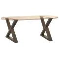 Pieds de table basse 2pcs acier naturel 60x(42-43,3)cm