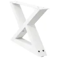 Pieds de table basse 2 pcs blanc 60x(30-31,3) cm acier