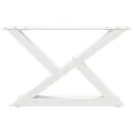 Pieds de table basse 2 pcs blanc 60x(30-31,3) cm acier