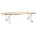 Pieds de table basse 2 pcs blanc 60x(30-31,3) cm acier
