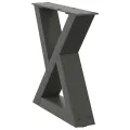 Pieds de table basse 2 pcs anthracite 40x(30-31,3) cm acier