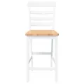 VidaXL Tabourets de bar 2 pcs blanc bois massif d'hévéa