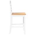 VidaXL Tabourets de bar 2 pcs blanc bois massif d'hévéa