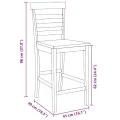 VidaXL Tabourets de bar 2 pcs blanc bois massif d'hévéa