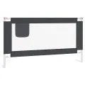 Barrière de sécurité de lit d'enfant Gris foncé 150x25 cm Tissu