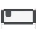 Barrière de sécurité de lit d'enfant Gris foncé 150x25 cm Tissu