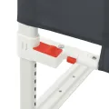 Barrière de sécurité de lit d'enfant Gris foncé 150x25 cm Tissu