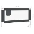 Barrière de sécurité de lit d'enfant Gris foncé 150x25 cm Tissu