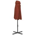 Parasol d'extérieur avec poteau en aluminium terre cuite