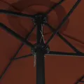 Parasol d'extérieur avec poteau en aluminium terre cuite
