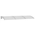 Auvent de porte Gris 300x100 cm Polycarbonate