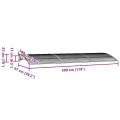 Auvent de porte Gris 300x100 cm Polycarbonate