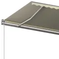 Auvent automatique rétractable avec poteaux 6x3,5 m Crème