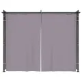 Tonnelle avec rideaux 3x3 m Anthracite Acier