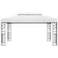 Tonnelle avec double toit 3x4 m Blanc