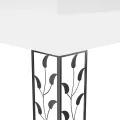 Tonnelle avec double toit 3x4 m Blanc