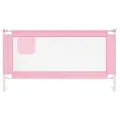 Barrière de sécurité de lit d'enfant Rose 160x25 cm Tissu