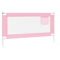 Barrière de sécurité de lit d'enfant Rose 160x25 cm Tissu