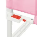 Barrière de sécurité de lit d'enfant Rose 160x25 cm Tissu