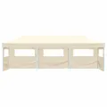 Tente de réception pliable escamotable avec 5 parois 3x9m crème