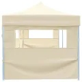 Tente de réception pliable escamotable avec 5 parois 3x9m crème