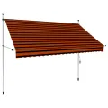 Auvent manuel rétractable 250 cm Orange et marron